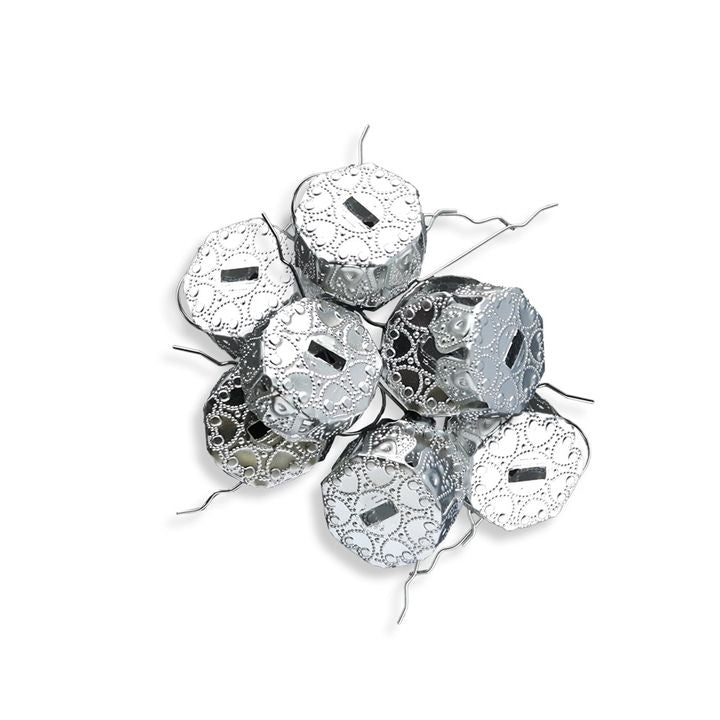Silberne Metall-Ösen für Kugeln | 18mm 10 Stück — Bild 4