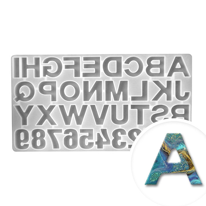 Siliconharzform Pentart - Buchstaben und Zahlen 1 Stück — Bild 1