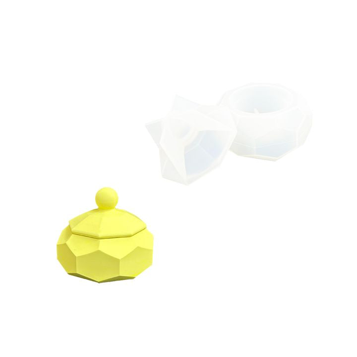 Silikon Gussform 9.1x4.5x4cm - Facettierte Schmuckschatulle — Bild 3