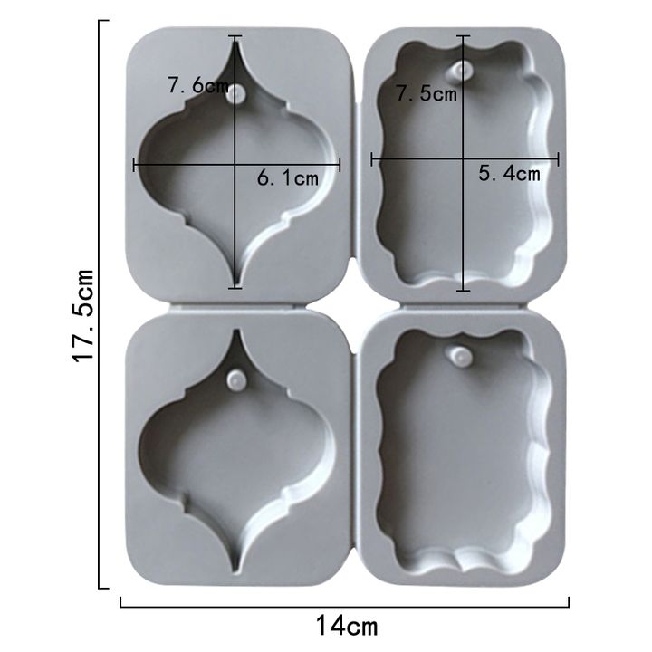 Silikon-Gussform - Ornamente mit Loch — Bild 1