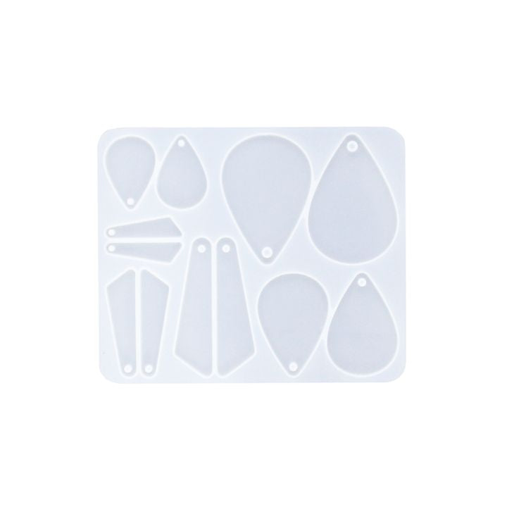 Silikon Ohrring Gussform 15x12x0,5cm — Bild 1