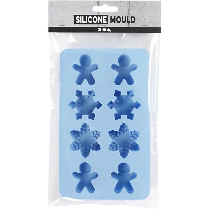 Silikonform 8 Stück | Schneeflocken und Lebkuchen — Bild 5