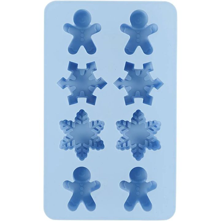 Silikonform 8 Stück | Schneeflocken und Lebkuchen — Bild 1