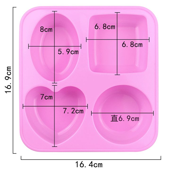 Silikonform zum Gießen - 4 Formen — Bild 1