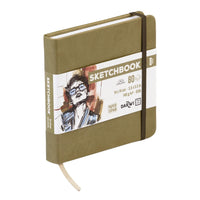 Skizzenbuch DARWI Khaki 14 x 14 cm, 140 g, 80 Blatt