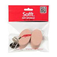 Sofft Abgewinkelte Pastell Applikationsschwämme - 2 Stück - Rund — Bild 4