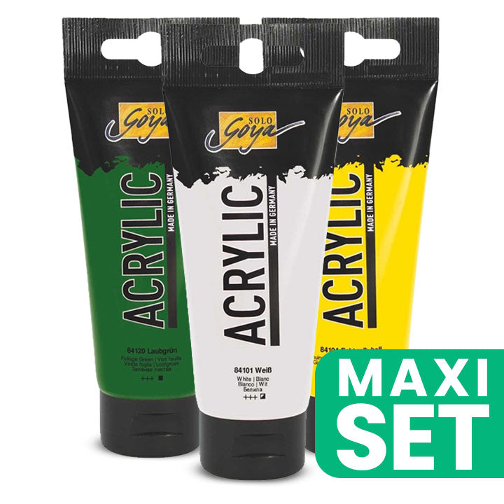 Solo Goya Acrylfarben Set 3x100 ml - Mix Your Green — Bild 1