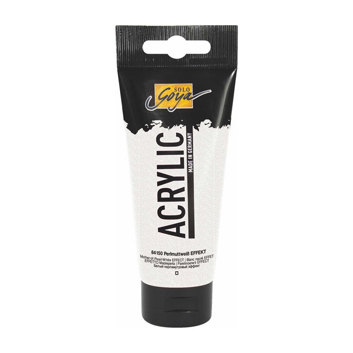 Solo Goya Acrylic Acrylfarbe 100 ml – 50 Perlmutt weiß