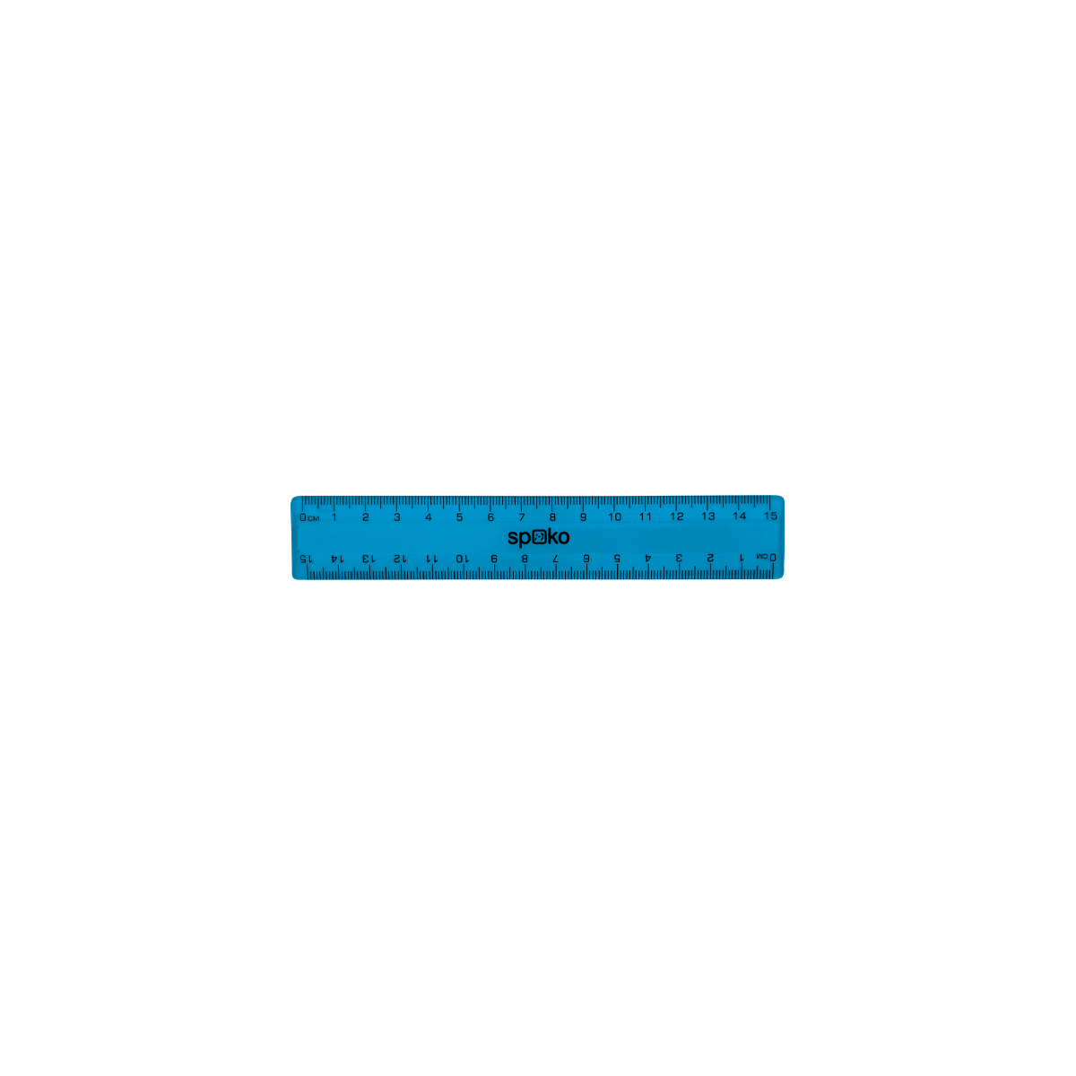 Spoko Flachlineal, 15 cm, Farbmix