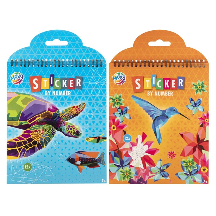 Sticker by Number Set – 12 Motive, 24x20 cm | Verschiedene Designs — Bild 1