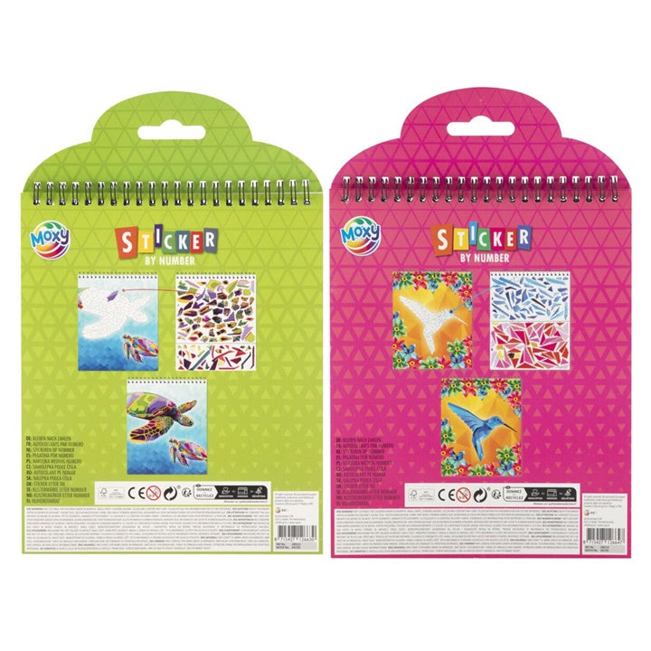 Sticker by Number Set – 12 Motive, 24x20 cm | Verschiedene Designs — Bild 5