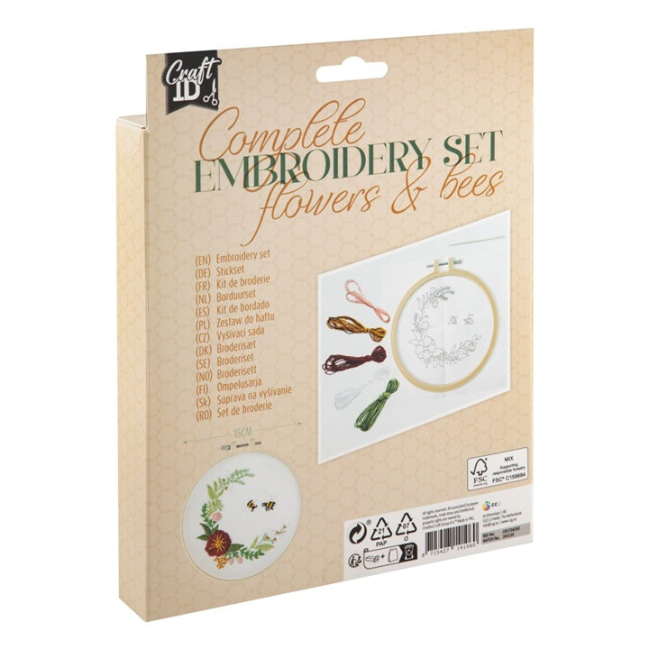 Stickerei Kit: Blumen und Bienen — Bild 1