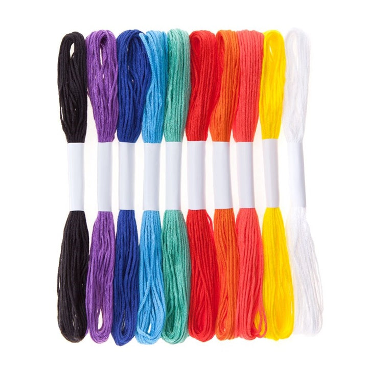 Stickgarn Set 10 x 8 m – leuchtende Farben