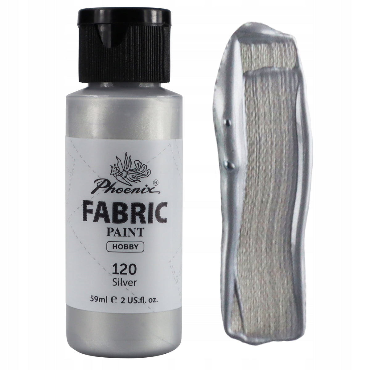 Stofffarbe Phoenix 59 ml Silber 120