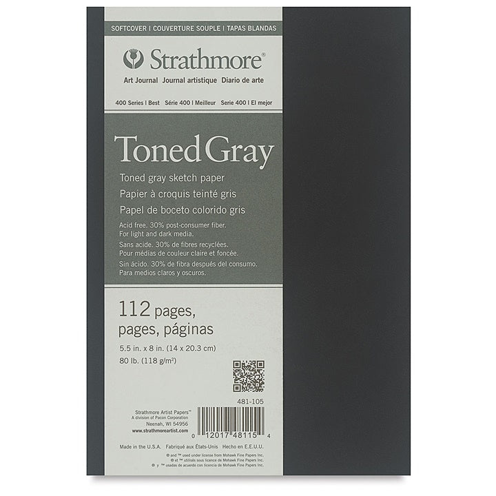 Strathmore Art Journal mit getöntem Papier (Gray) – Softcover | verschiedene Größen — Bild 1