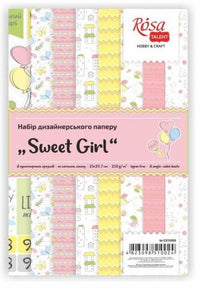 Süßes Mädchen Scrapbooking Papier Set 21 x 29,7 cm | 8 Blätter — Bild 3