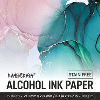 Synthetikpapier-Set für Alkohol-Tinten von KAMENSKAYA | verschiedene Größen — Bild 1