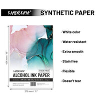 Synthetikpapier-Set für Alkohol-Tinten von KAMENSKAYA | verschiedene Größen — Bild 6