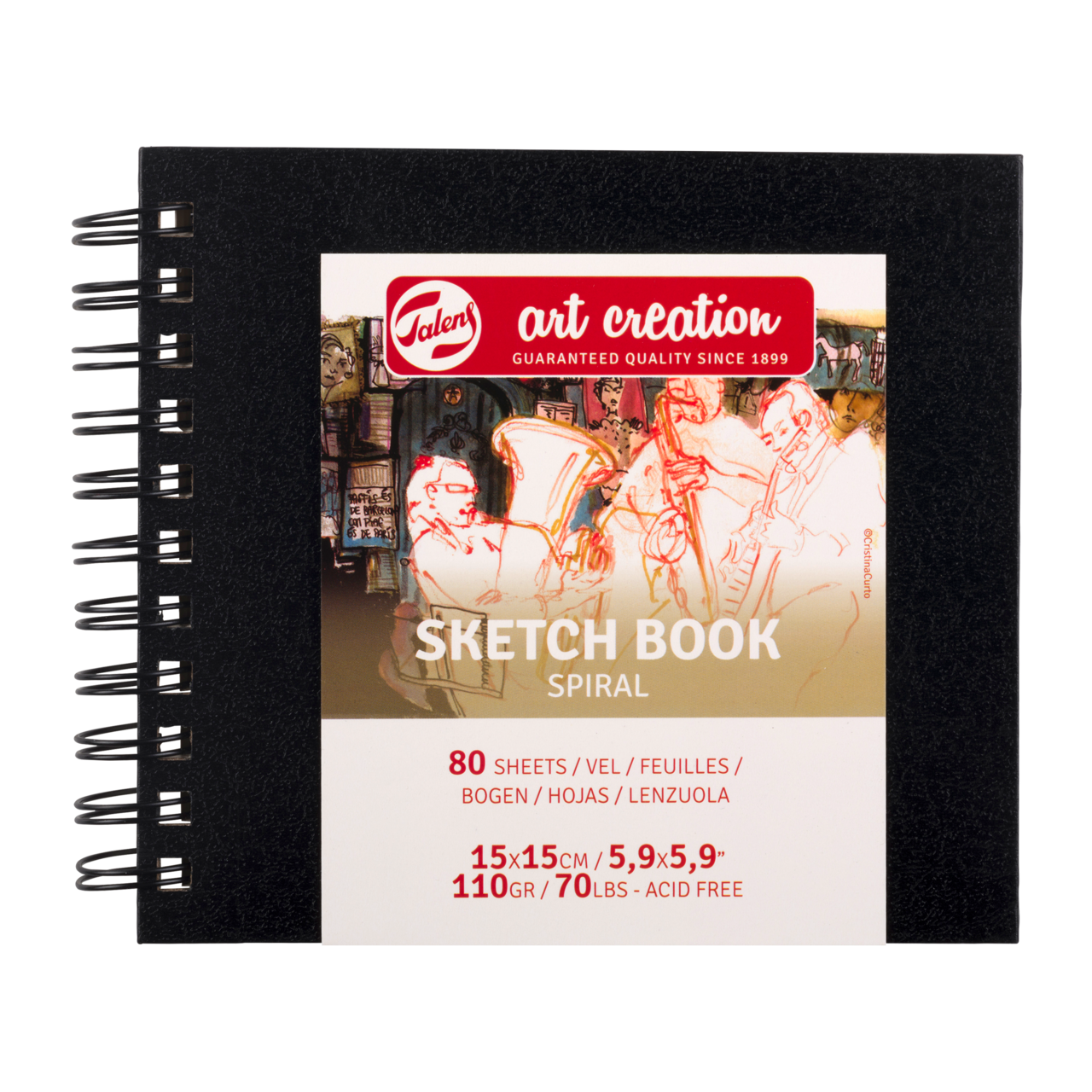 Skizzenblock ROYAL TALENS Art Creation 15 x 15 cm, 110 g/m², 80 Blatt