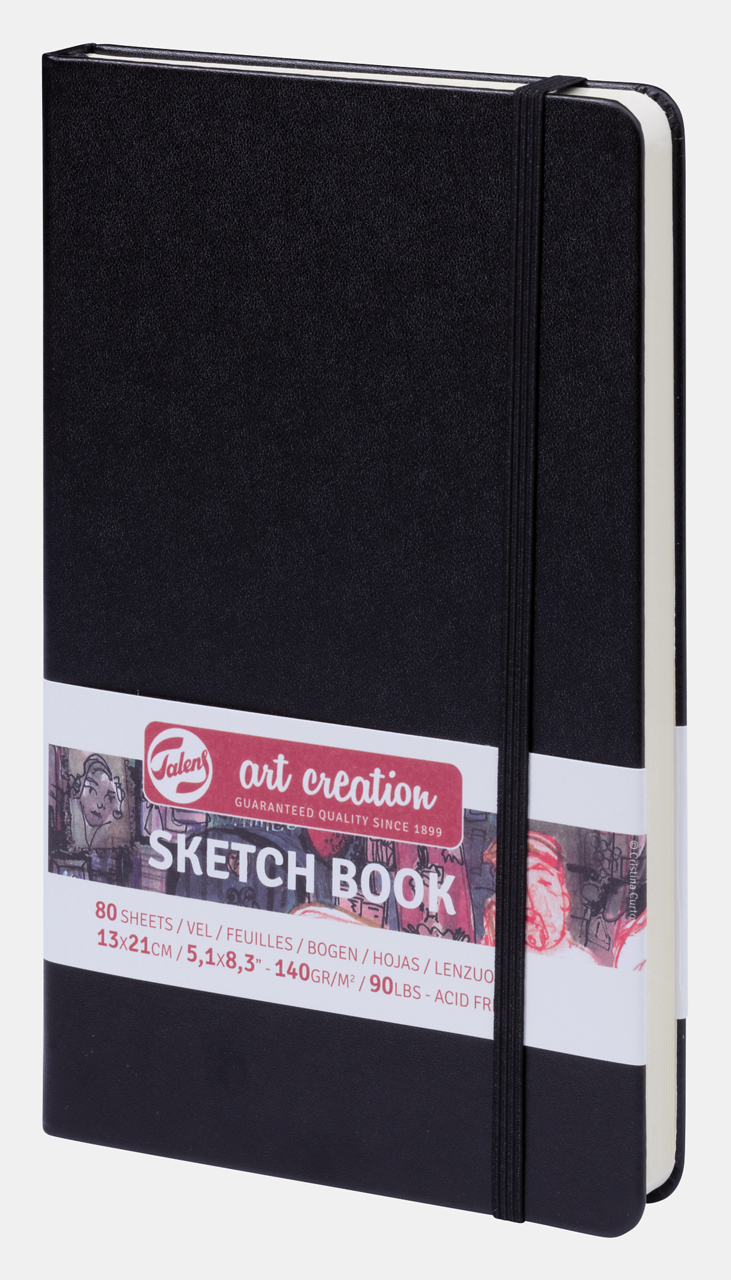 Skizzenbuch ROYAL TALENS Art Creation Black 13 x 21 cm, 140 g, 90 Blatt, Hardcover