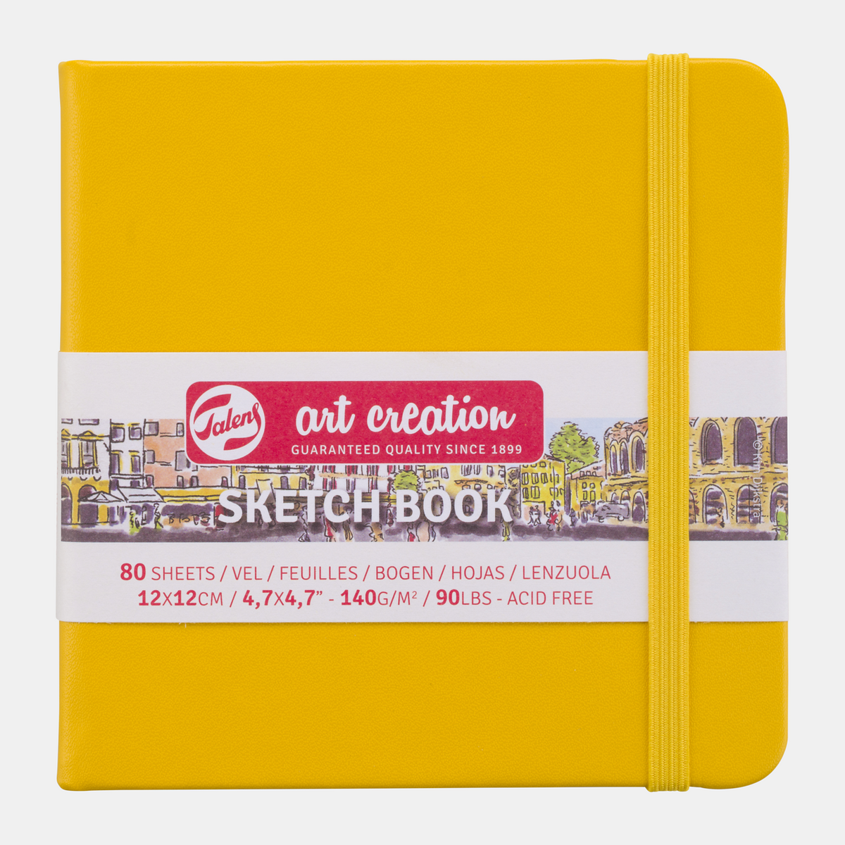 ROYAL TALENS Talens Art Creation Skizzenbuch Goldgelb 12 x 12 cm, 140 g/m², 80 Blatt