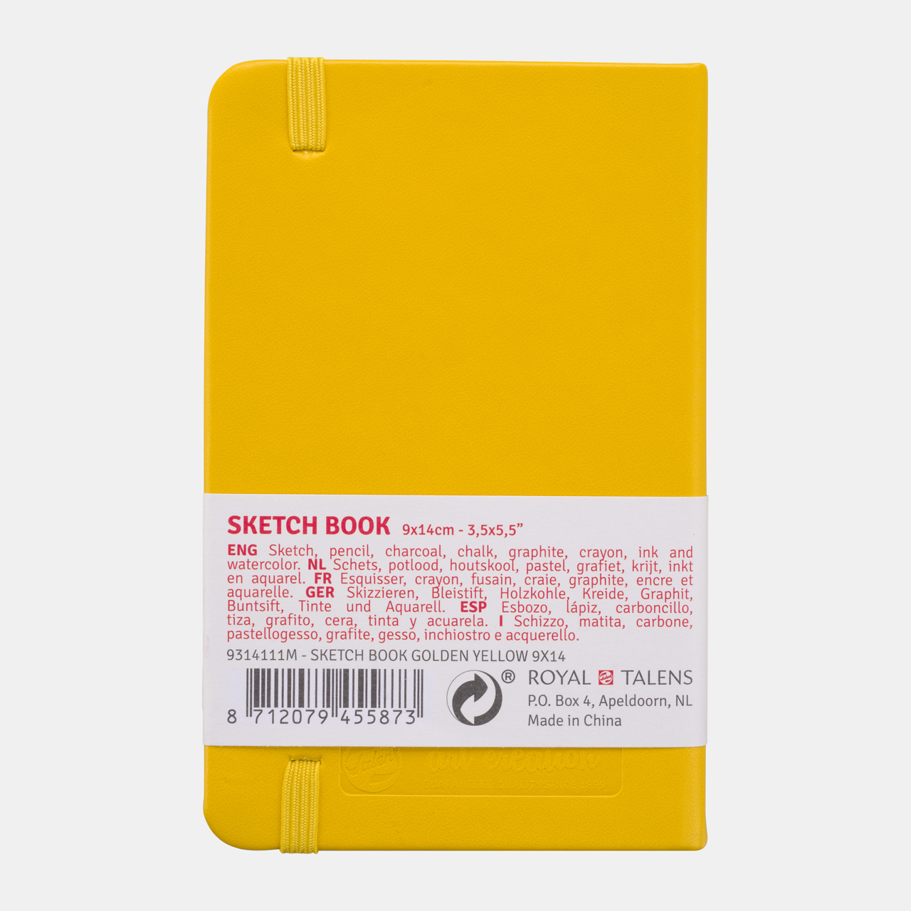Talens Art Creation Skizzenbuch Golden Yellow 9 x 14 cm, 140 g, 80 Blatt - Hardcover