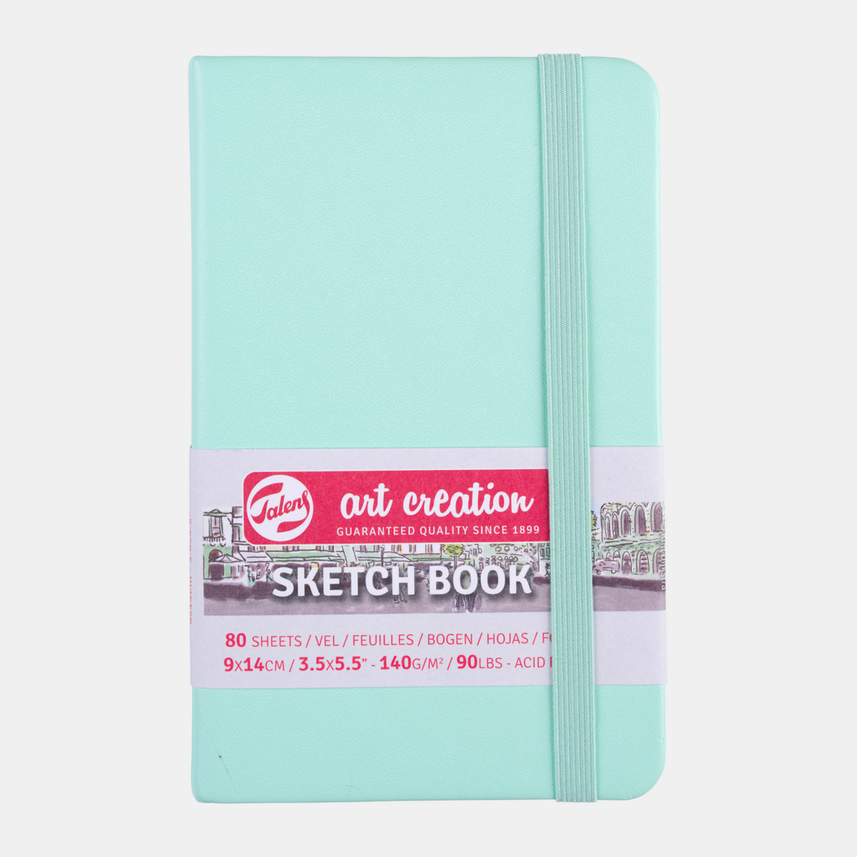 Talens Art Creation Skizzenbuch Mint 9 x 14 cm, 140 g, 80 Blatt - Hardcover