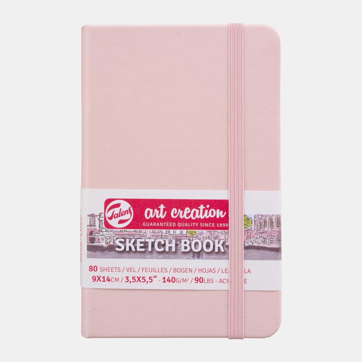 Skizzenbuch ROYAL TALENS Art Creation Pastel Pink 9 x 14 cm, 140 g, 90 Blatt, Hardcover