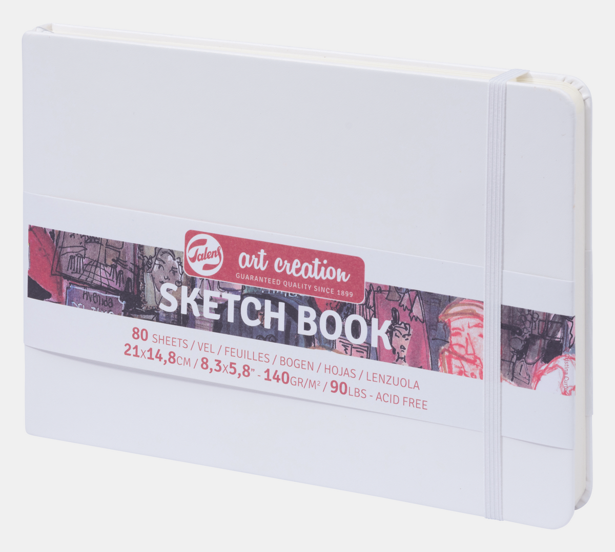 Skizzenbuch ROYAL TALENS Art Creation White 15 x 21 cm, 140 g, 80 Blatt