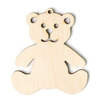 Teddybär-Ornamente aus Holz | verschiedene Abmessungen — Bild 1