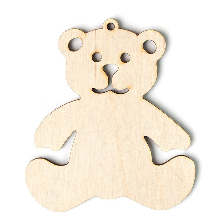 Teddybär-Ornamente aus Holz | verschiedene Abmessungen — Bild 2