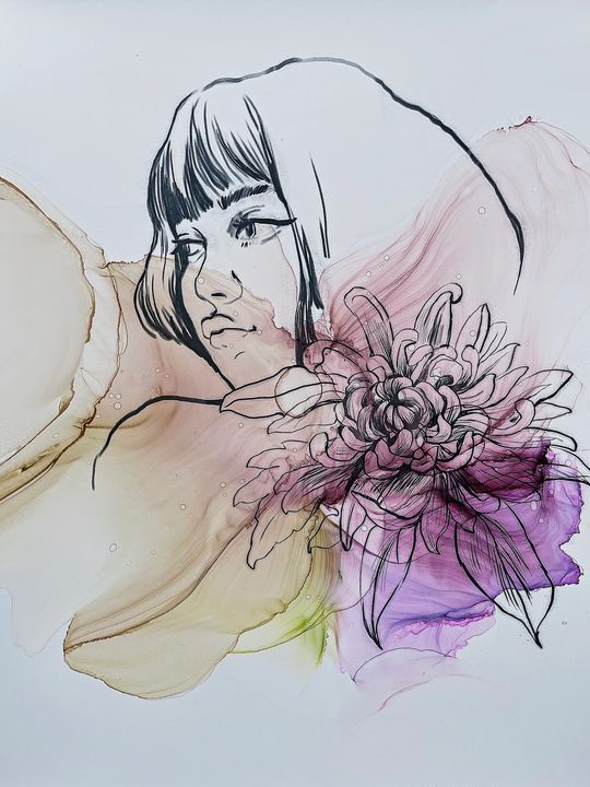 Tintenset KAMENSKAYA 'GIRLS AND FLOWERS' — Bild 11