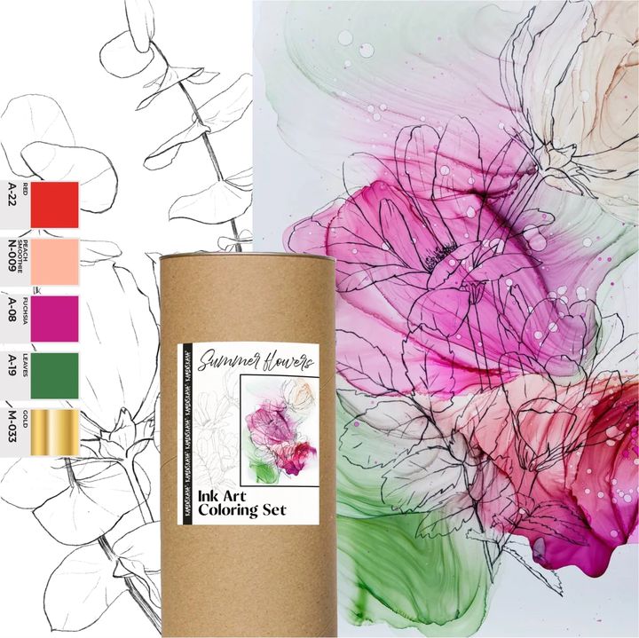 Tintenset KAMENSKAYA 'SUMMER FLOWERS' — Bild 7
