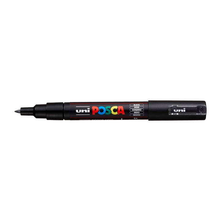 UNI POSCA PC-1M Marker 0,7 - 1 mm – schwarz (24)