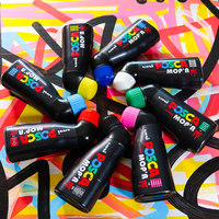 Posca PCM-22 8C MOP´R Marker-Set, 3 – 19 mm, Farbmix (8 Stk.)