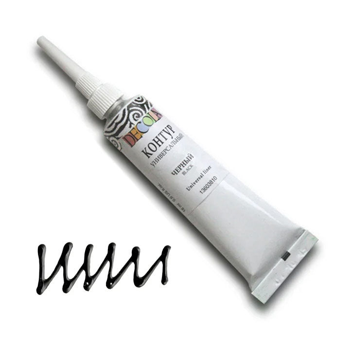 Universelle Decola Konturenfarbe 18 ml – 810 schwarz