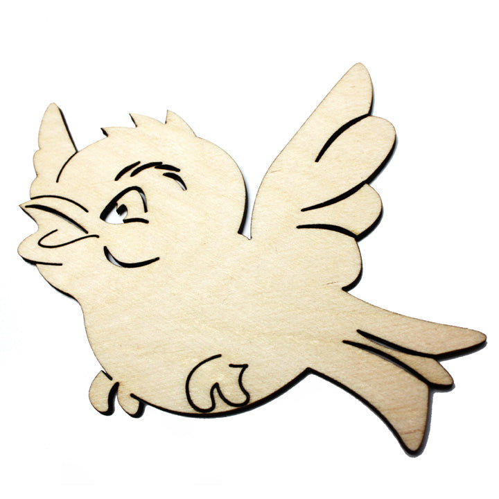 Untersetzer aus Holz mit Vogelmotiv — Bild 1