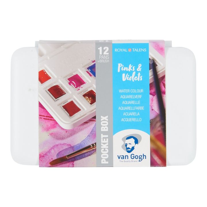 Van Gogh Aquarellfarben Set - Rosa und lila Farbtöne / 12 Stück — Bild 2