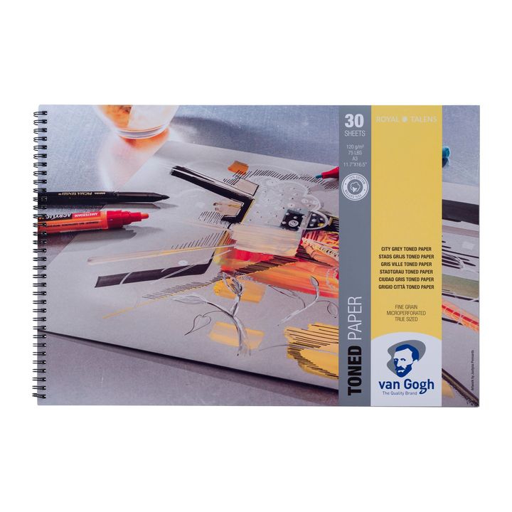 Van Gogh getöntes Zeichenpapier City Grey | verschiedene Größen — Bild 2
