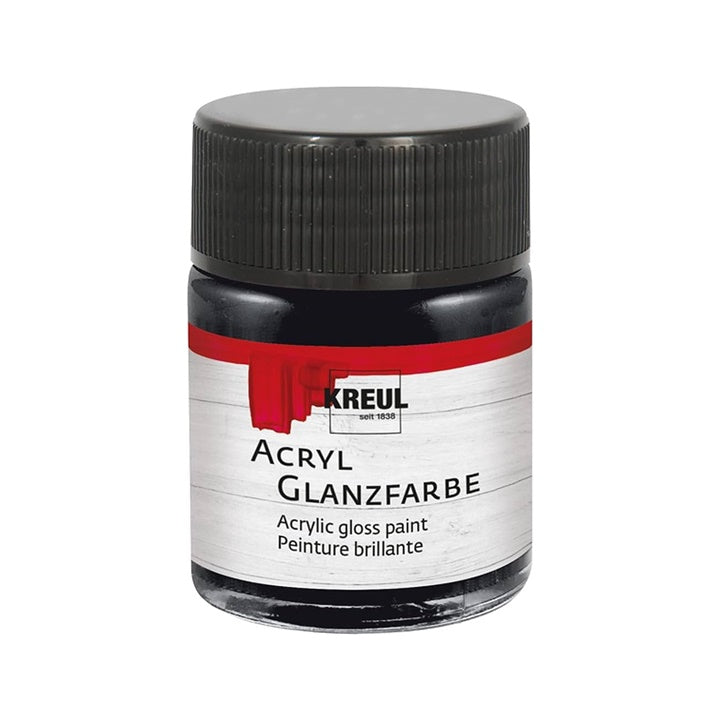 KREUL Acrylfarbe glänzend 50 ml – schwarz
