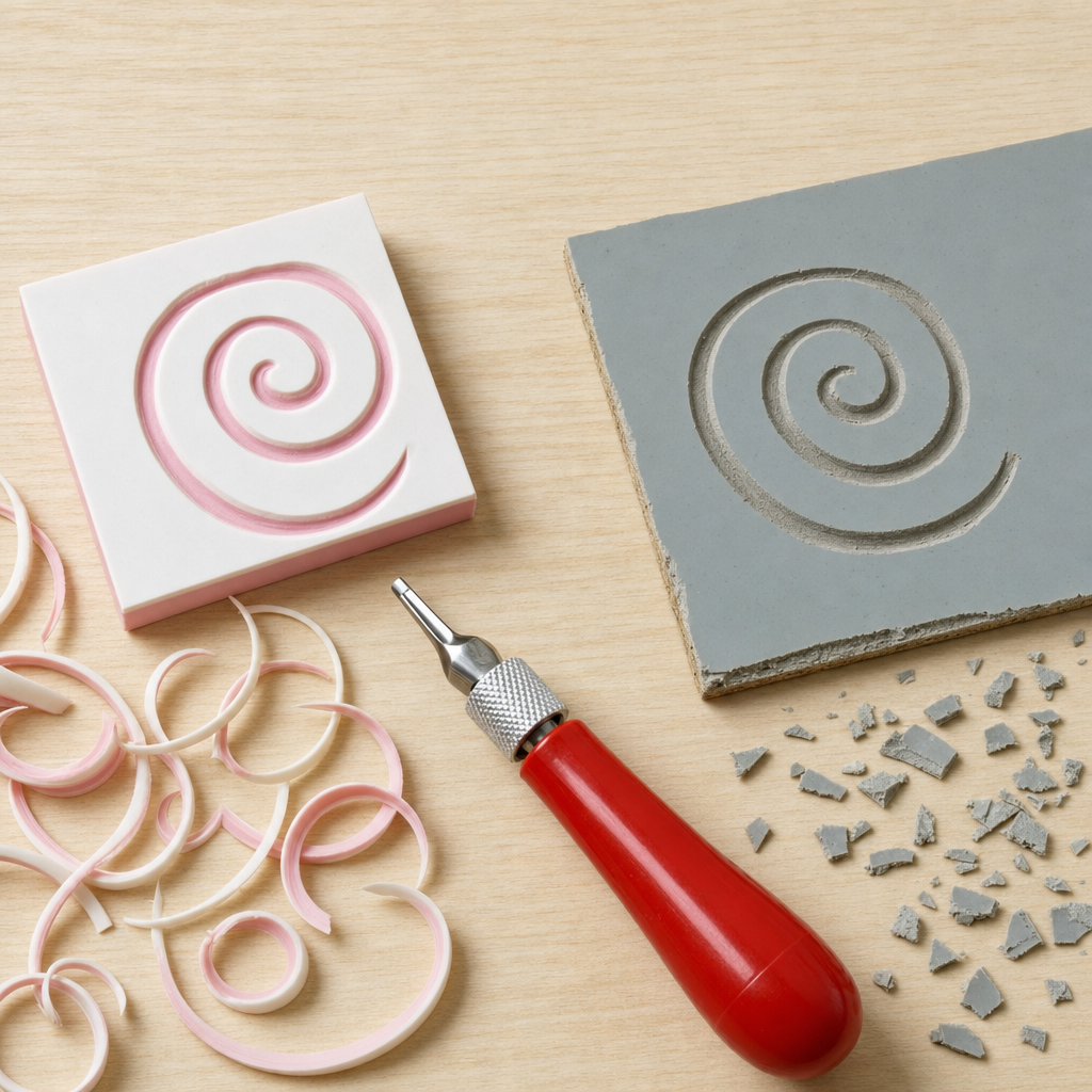 Weicher Stempel-Schnitzblock aus Gummi 5 x 5 cm