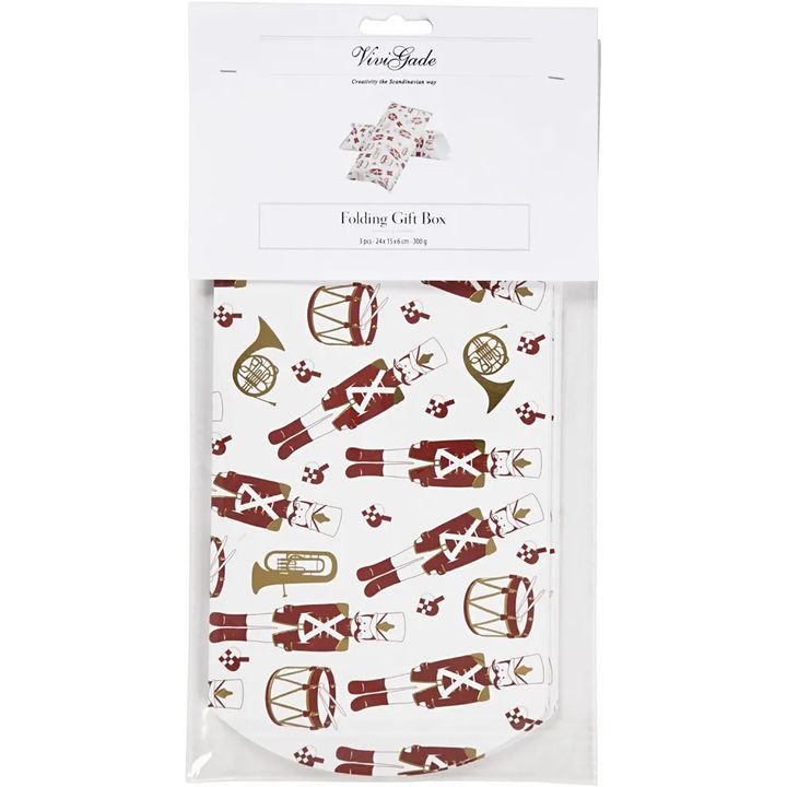 Weihnachten Papier Box 3pcs groß | Nussknacker — Bild 9