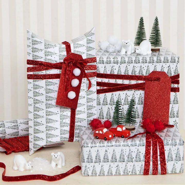 Weihnachten Papier Box 3pcs große | kleine Bäume — Bild 1