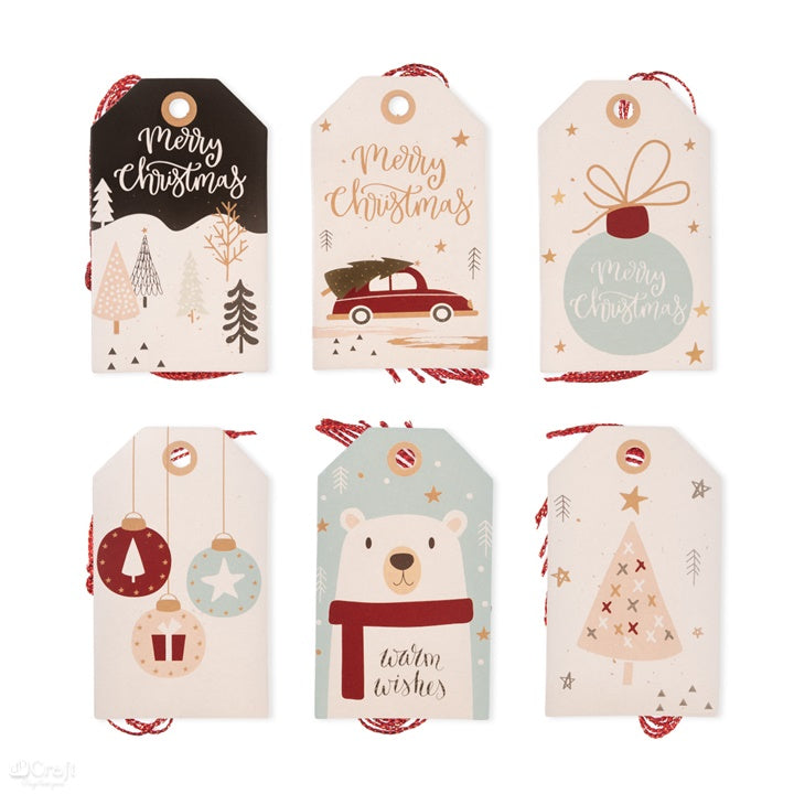 Weihnachten Pastellfarben Dekorative Hangtags 24 Stück — Bild 2