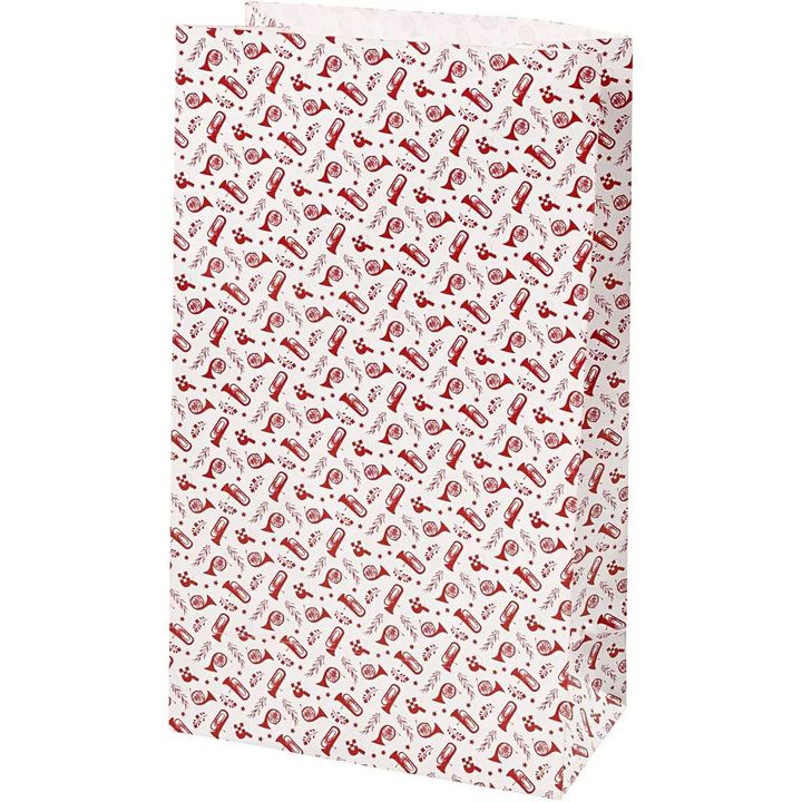 Weihnachtliche Papiertüten 8 Stk. | Trompeten-Motiv — Bild 2