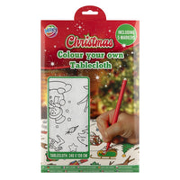Weihnachtliches Tischtuch zum Ausmalen mit Markern 240x128 cm — Bild 3
