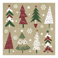 Weihnachtsbäume Decoupage-Servietten - 1 Stück — Bild 2