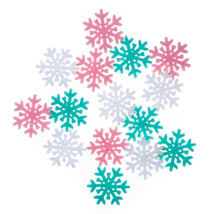 Weihnachtsfilz Sticker | Schneeflocke 15 Stück — Bild 1