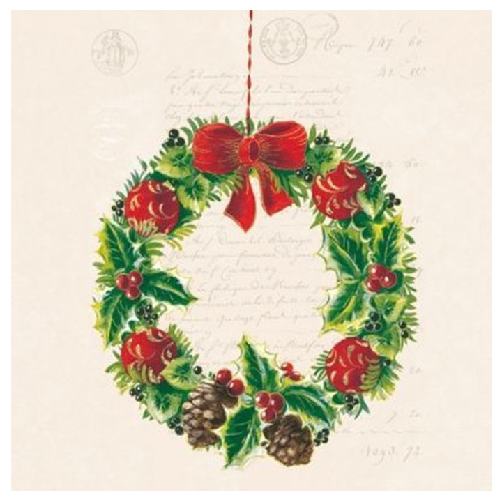 Weihnachtskranz Decoupage Servietten - 1 Stück — Bild 1