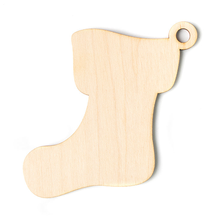 Weihnachtsmannstrumpf-Ornamente aus Holz | verschiedene Abmessungen — Bild 1